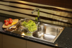 Sink Deante 2-chamber Xylo without drainer 43.5 x 78cm stalowy (ZEX 0203)
