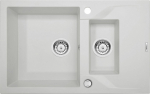 Sink Deante 1.5-chamber Andante with a short drainer 49 x 78cm alabaster (ZQN_A513)