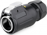 Alcasa Good Connections S1 IC01-24R01 - RJ45 - Schwarz - Male/Weiblich - Straight - Metall - silica gel - Zink - IP65 - IP67