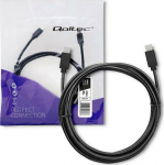 Cable USB Qoltec USB-C - USB-C 2.5 m Czarny (52347)