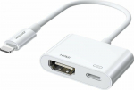 Adapter USB Joyroom S-H141 USB-C - HDMI + USB-C White (6941237153449)