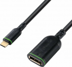 MicroConnect USB-C to Displayport adapter, 0.2m, Black