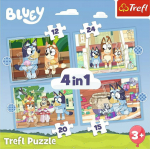 Trefl Puzzle 4w1 Bluey and his world - together 71 element&oacute;w (34637)