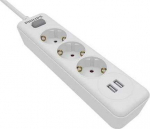 Philips surge white 3 jack 2xusb 2m spn3032wa/60 - power extension cordpower strip