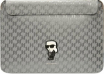 Karl Lagerfeld Karl Lagerfeld Sleeve KLCS14SAKHPKG 14'' srebrny/silver Saffiano Monogram Ikonik