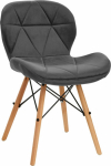 Activeshop 4Rico Scandinavian chair QS-186 velvet gray
