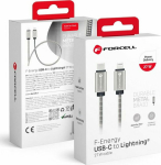 Kabel USB ForCell USB-C - Lightning 1 m Silver