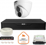 monitoring kit IP BCS Point 1x Camera BCS-P-EIP28FWR3-Ai2 Disc recorder