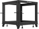 Lanberg Stojak Open rack 19 cali 9U 600x600-1100 adjustable black