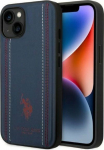 US POLO Case US Polo do iPhone 14 Plus 6.7'' navy blue/navy blue Leather Stitch
