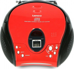 CD-raadio Lenco SCD24R, punane ja must