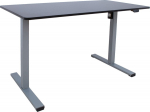 Desk ERGO OPTIMAL with 1 motor 120x60xH71-116cm, black/silver grey