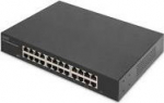 DIGITUS Switch 24-Port Gigabit, 19" unmanaged schwarz