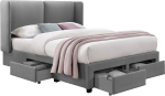 Bed SUGI 160x200cm, grey