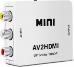 RoGer Adapter to Transfer RCA to HDMI Signal (+Audio) White
