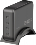 LogiLink GaN-Ladegeraet 240W 4x USB-C PD 3.1 smart schw