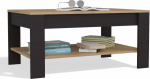 Coffee Table OHIO DĄB ARTISAN BLACK Coffee Table Shelves for the Living Room 93x58x43.5 Cm