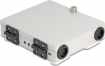 Delock Fiber Optic Wall Box for 4 x SC Simplex or LC Duplex adapters metal housing