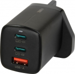 iBOX C-65 Black, GaN 65W universal charger UK plug