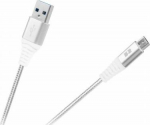 Kabel USB Rebel Comp USB-A - microUSB 1 m White (RB-6000-100-W)