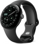 Google Pixel Watch 4 - 41 mm - matte black aluminum - smart clock with active band - fluoroelastomer with soft touch layer - obsidian - band size: L - 32 GB - LTE, UWB, NFC, Bluetooth, Wi-Fi 6 - 4G - 31 g