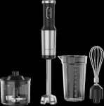 AENO Hand Blender, 1200W in CB, Black, Tiger Teeth Cutter, Whisk, Food Processor, Cup