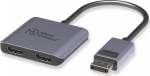 MicroConnect DisplayPort to 2x female MST Hub Splitter - Kabel
