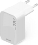 Hama 30W GaN 1x USB-C white foldable - Charger | Folding | USB-C | Power Delivery/Quick Charge | 30W | White