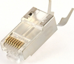 GEMBIRD Shielded pass-through modular plug CAT7 15u Gold-plated CAT7 15u Gold-plated, 50 szt. w packaging