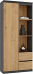 Topeshop RS-80 BILY ANTHRACITE/OAK ARTISAN office bookcase