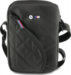 BMW Carbon Pockets & Metal Logo 8" Crossbody Phone Bag Black