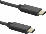 Cable USB Qoltec USB-C - USB-C 1 m Czarny (50501)
