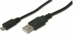 Kabel USB Digitus USB-A - microUSB 1 m Czarny (AK-300127-010-S)