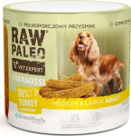 VETEXPERT Raw Paleo Cabanossi Turkey Medium Large - dog treat - 100g