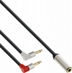 Kabel InLine Jack 3.5mm - Jack 3.5mm x2 2m czarny (99251B)