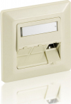 Equip front panel 3xKeystone Jack 45&deg; Fireproof RAL9010 Polybeutel