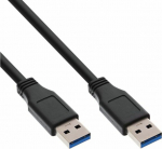 Cable USB InLine USB-A - USB-A 0.3 m Czarny (35203)