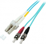 EFB-Elektronik Duplex Jumper LC-ST 50/125&micro;, OM3, LSZH, aqua, 2.0mm, 1m Hersteller: EFB Elektronik (O0313.1)