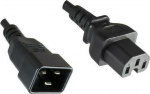 MicroConnect Power Cord C20 - C15 1.8m, Black, 16A, 3 x 1mm&sup2;