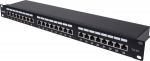 INTELLINET 24-Port Cat6a Patchpanel FTP 1HE schwarz