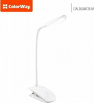 Desk lamp ColorWay ColorWay LED Table Lamp Flexible & Clip with built-in battery White, Table lamp, 3 h, 5 V, 0.5 Ah