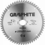 Graphite Circular saw blade (Circular saw blade, widiowa, 235 x 30 mm, 60 teeth)