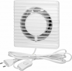 Orno Bathroom fan 100mm, Surface - cord with switch
