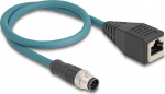 Delock Netzwerkkabel - 8-pole M12 (M) zu RJ-45 (W)