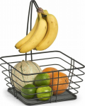 Zeller Present fruit basket - Square - Metall - Schwarz - 260 mm - 260 mm - 360 mm