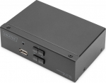 Digitus Switch KVM, 2 portowy, 4K 60Hz, 2xDisplayPort IN, 1xDisplayPort OUT, 2xUSB, 2xAudio IN&OUT