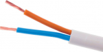 Electric wire rope H03VV-F OMY 2x1mm2 300V ELEKTROKABEL white 100m