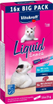 VITAKRAFT Liquid Snack Liver with Salmon - a treat for cats - 16x15g