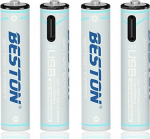 Hismart Rechargeable AAA batteries with USB C, 400mAh, Li-Ion, 4 pcs