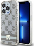 DKNY DKHMP15LHCPTSE iPhone 15 Pro 6.1'' beige/beige hardcase IML Checkered Mono Pattern & Printed Stripes MagSafe